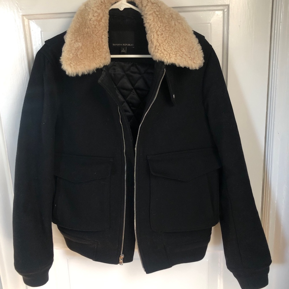 Wool bomber jacket